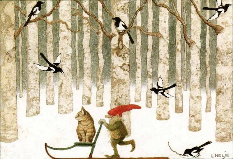 Gnome Pulling Sled