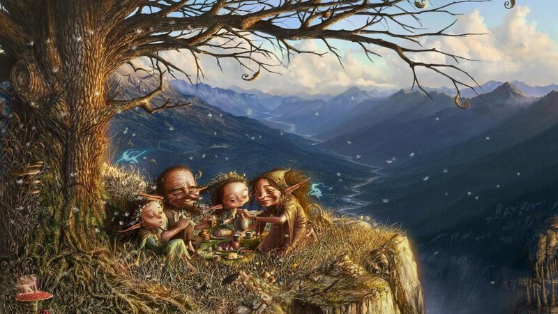 Gnomes Having Picnic