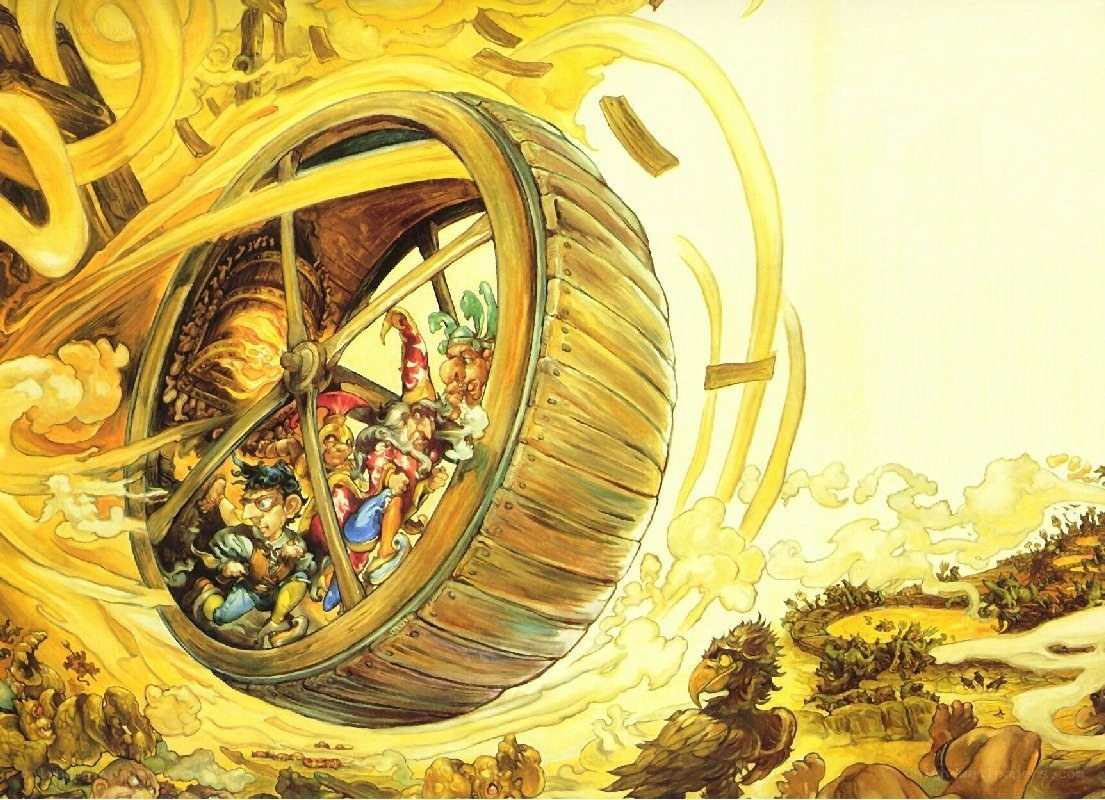 Gnomes in a spinning wheel