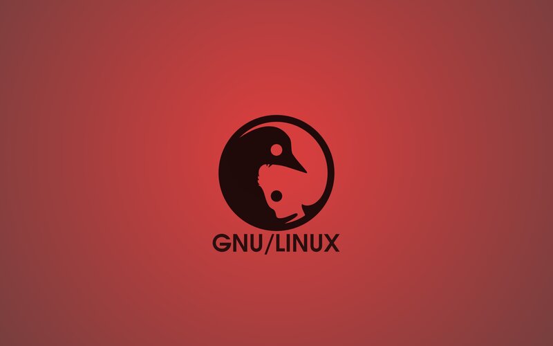 GNU/Linux Logo — Red