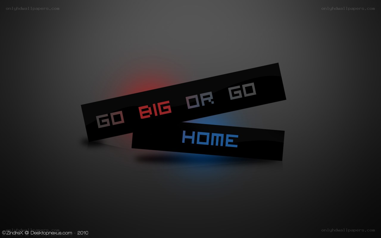 Go Big or Go Home text art