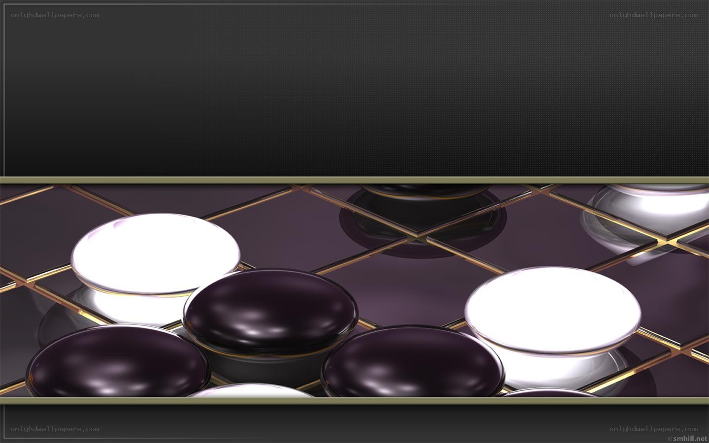Go game stones on board