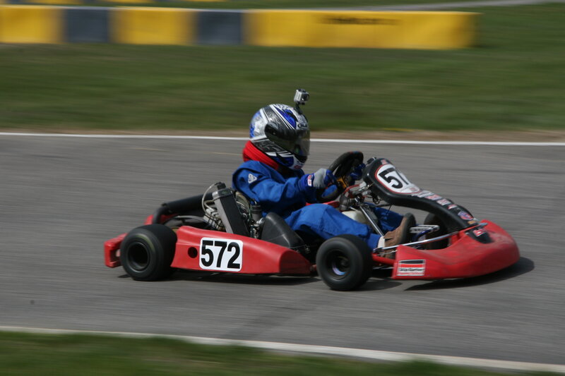 Go-kart Racer on Track — Red