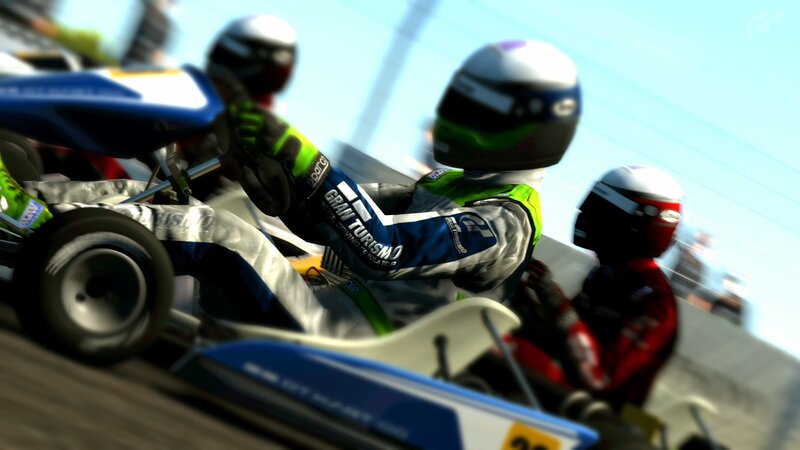 Go-kart racing action