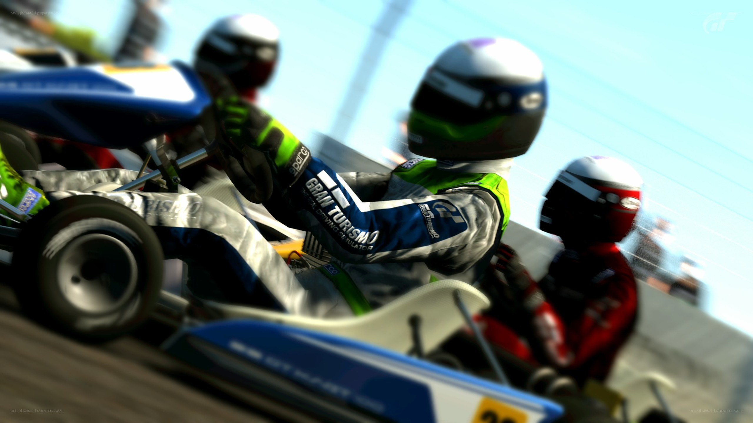 Go-kart racing action
