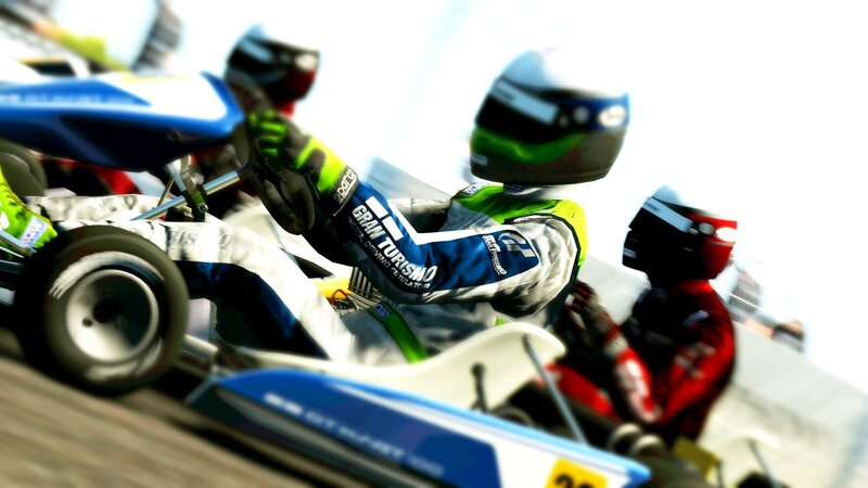 Go-kart racing action