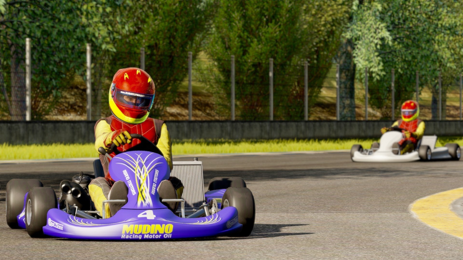 Go-kart racing game scene