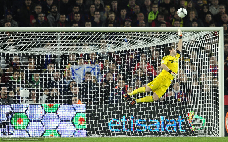Goalkeeper Catching Ball — Yellow, Intense, Night