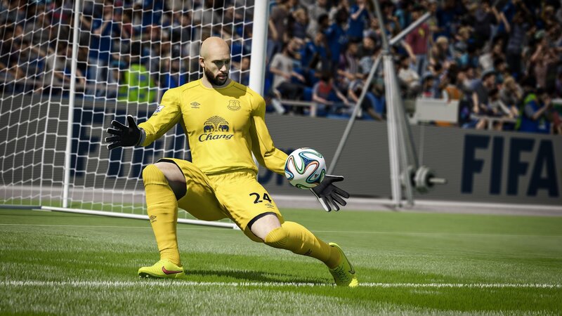 Goalkeeper Catching Ball — Yellow, Intense