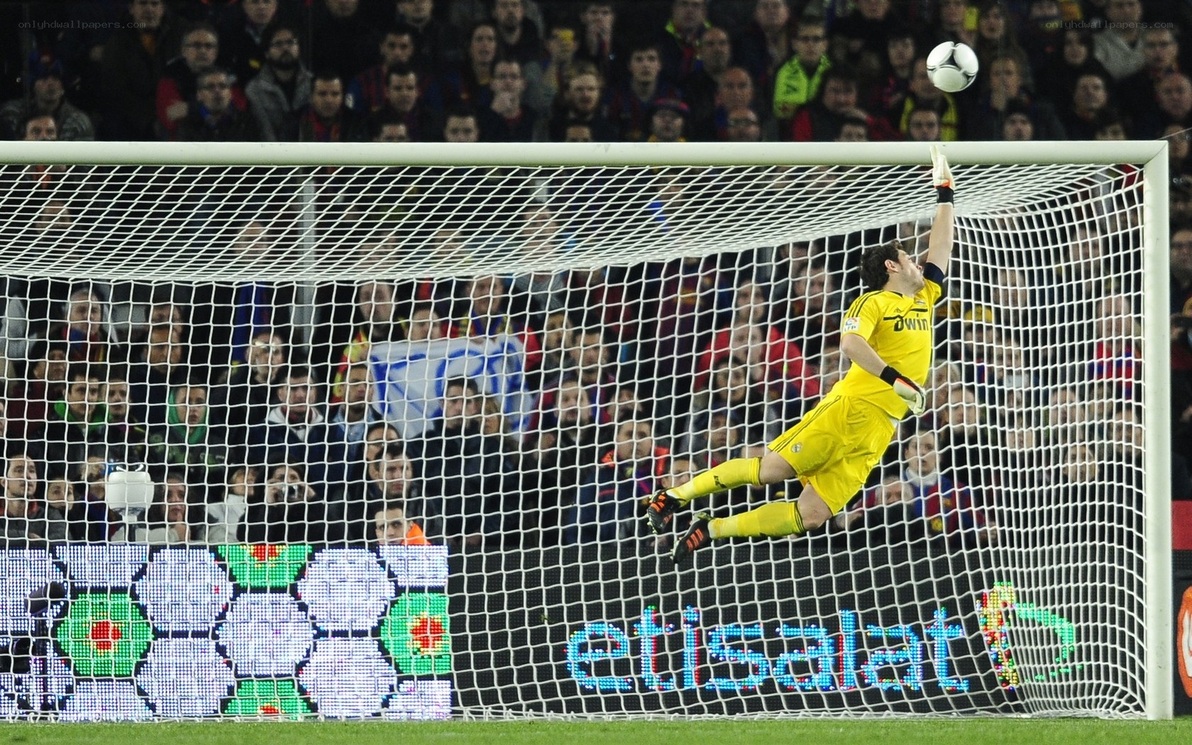 goalkeeper saves ball