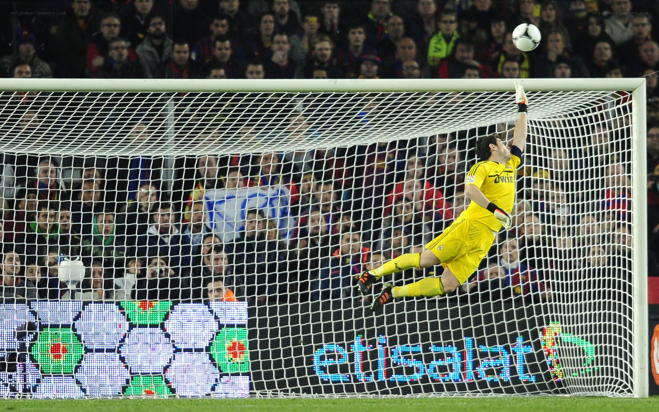 goalkeeper saves ball