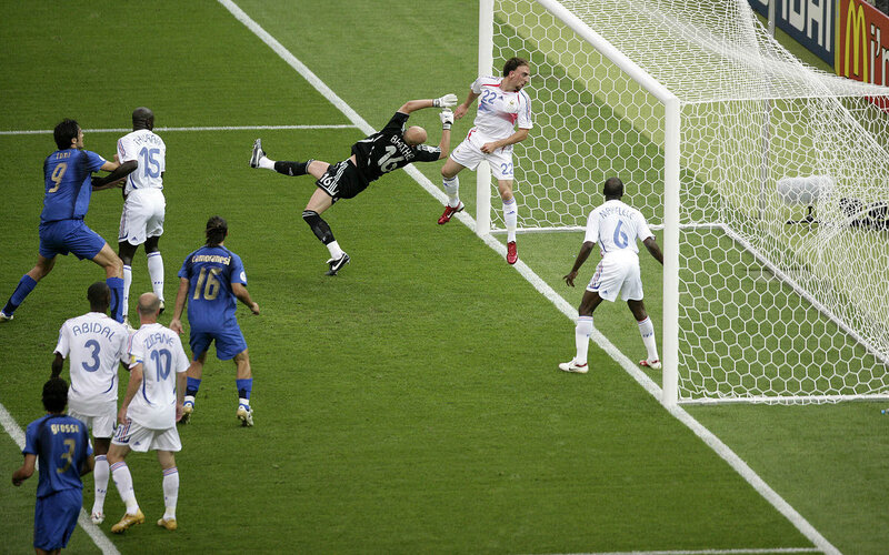 Goalkeeper saves penalty kick