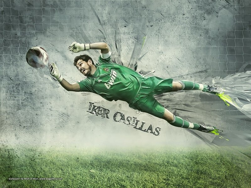 Goalkeeper Saving Ball — Green, Dramatic