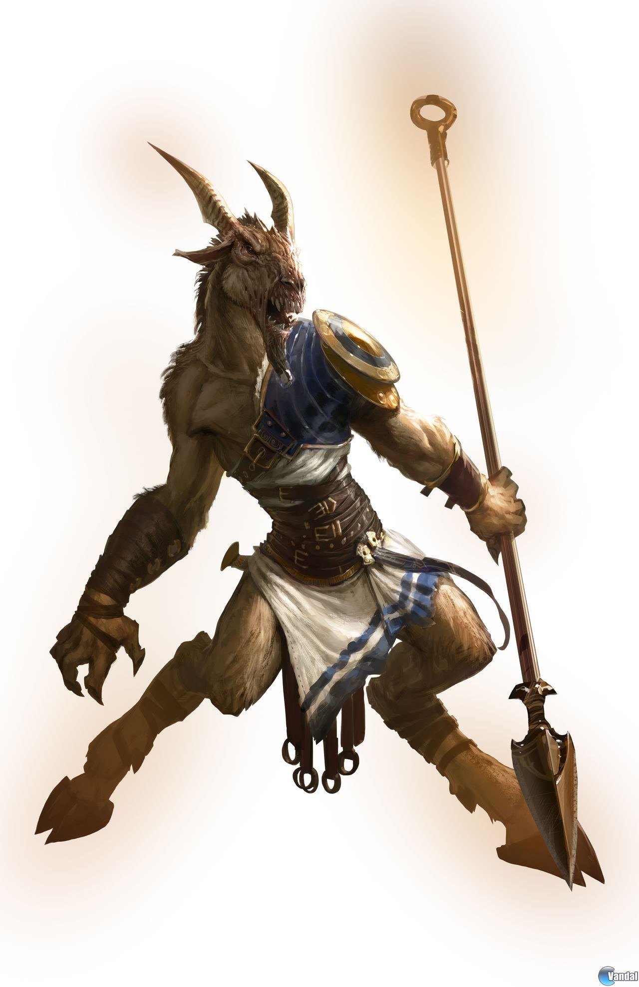 goat-like warrior with spear
