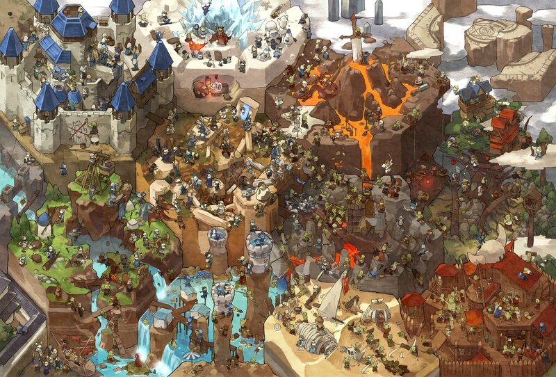 Goblin Army Attacking Castle