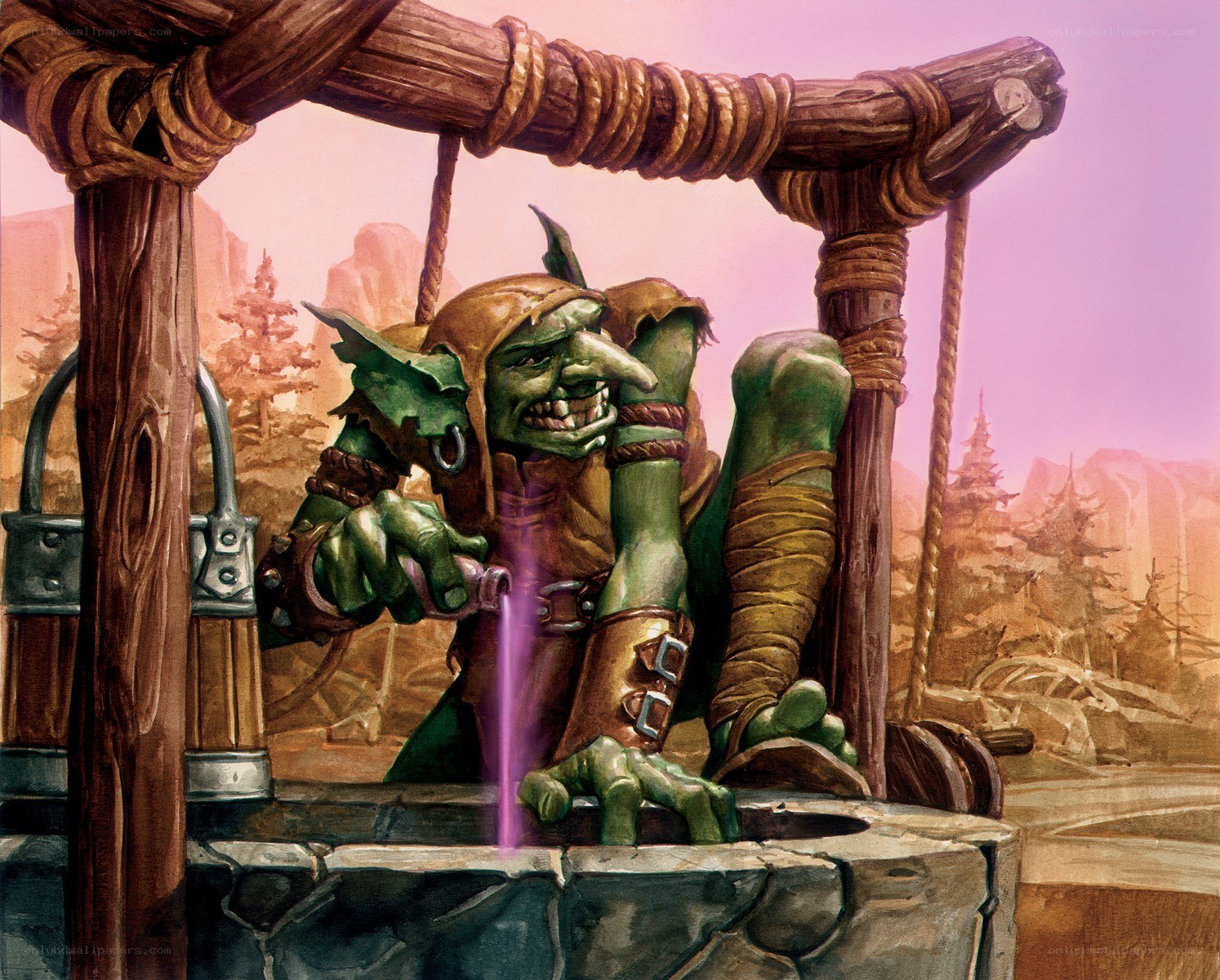 Goblin at a well