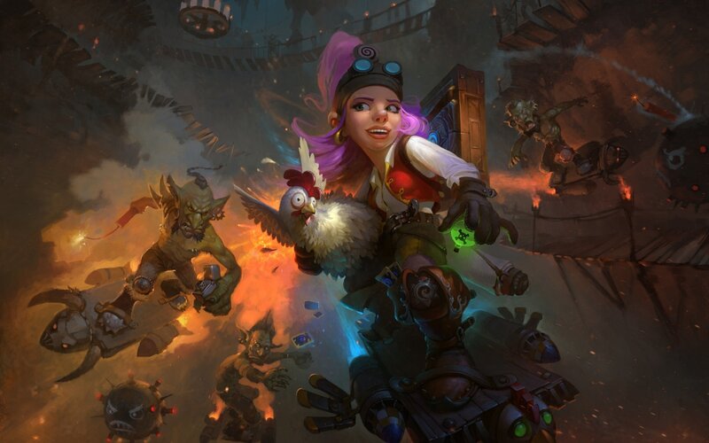 Goblin battle with chicken
