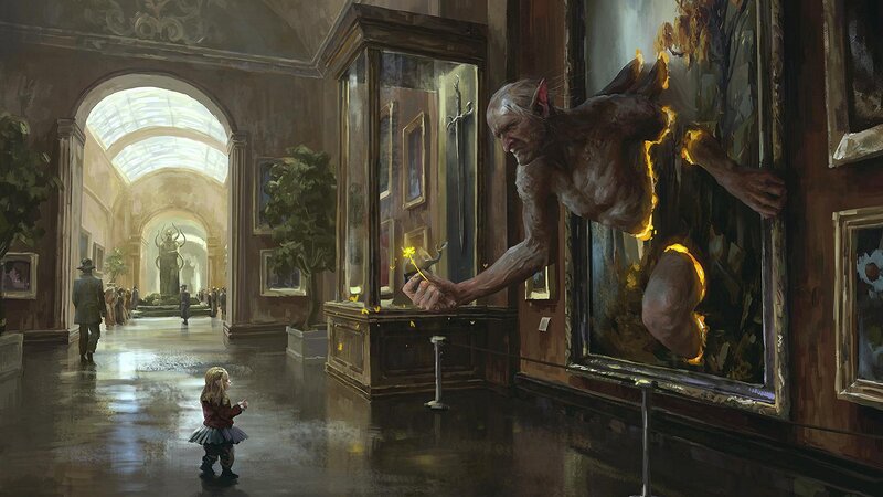 Goblin Breaking Through Painting