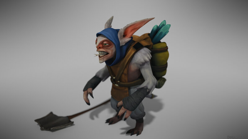goblin character with shovel