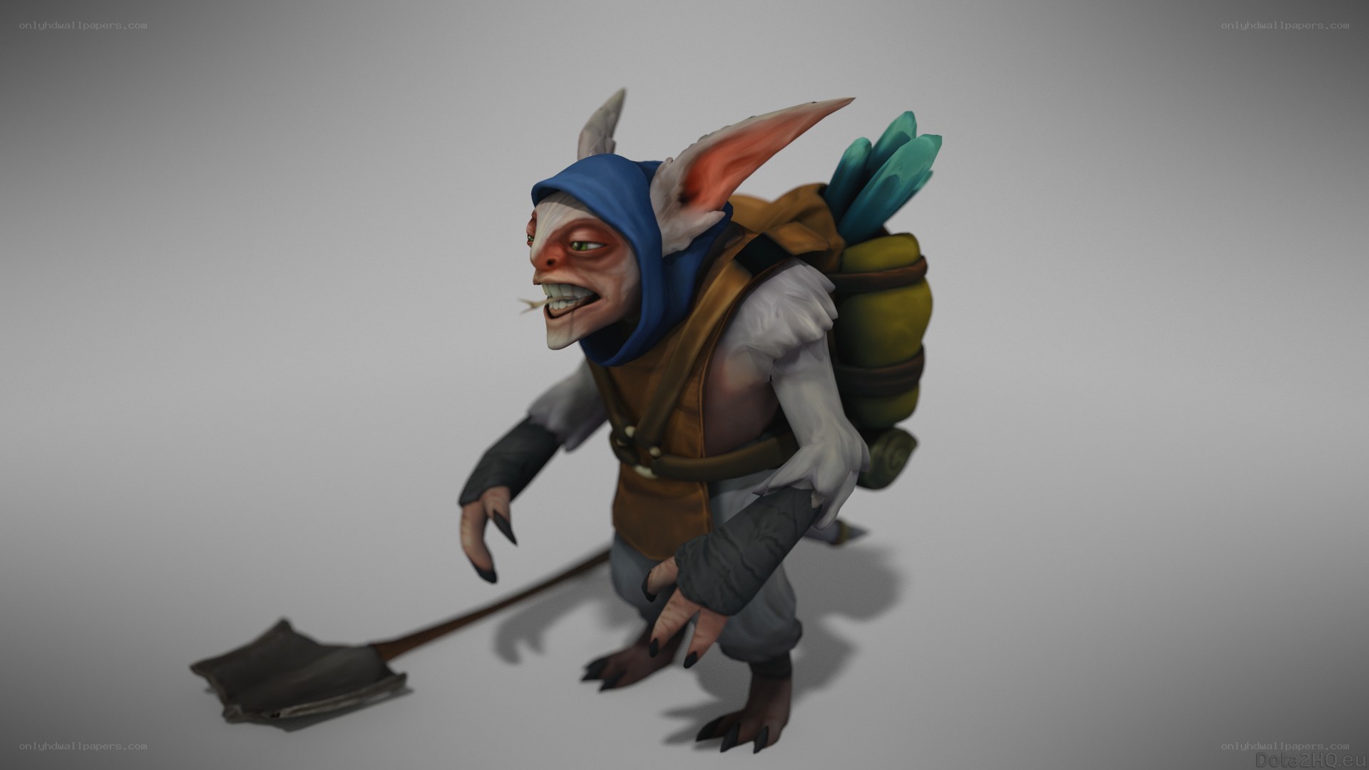 goblin character with shovel