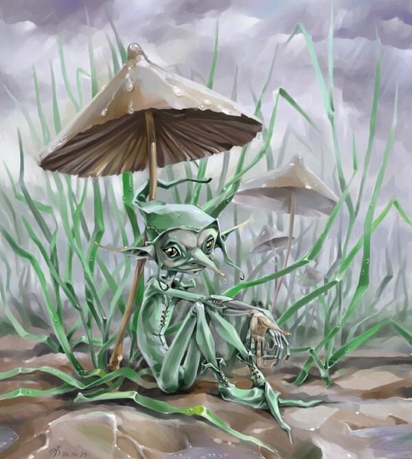 goblin in the rain