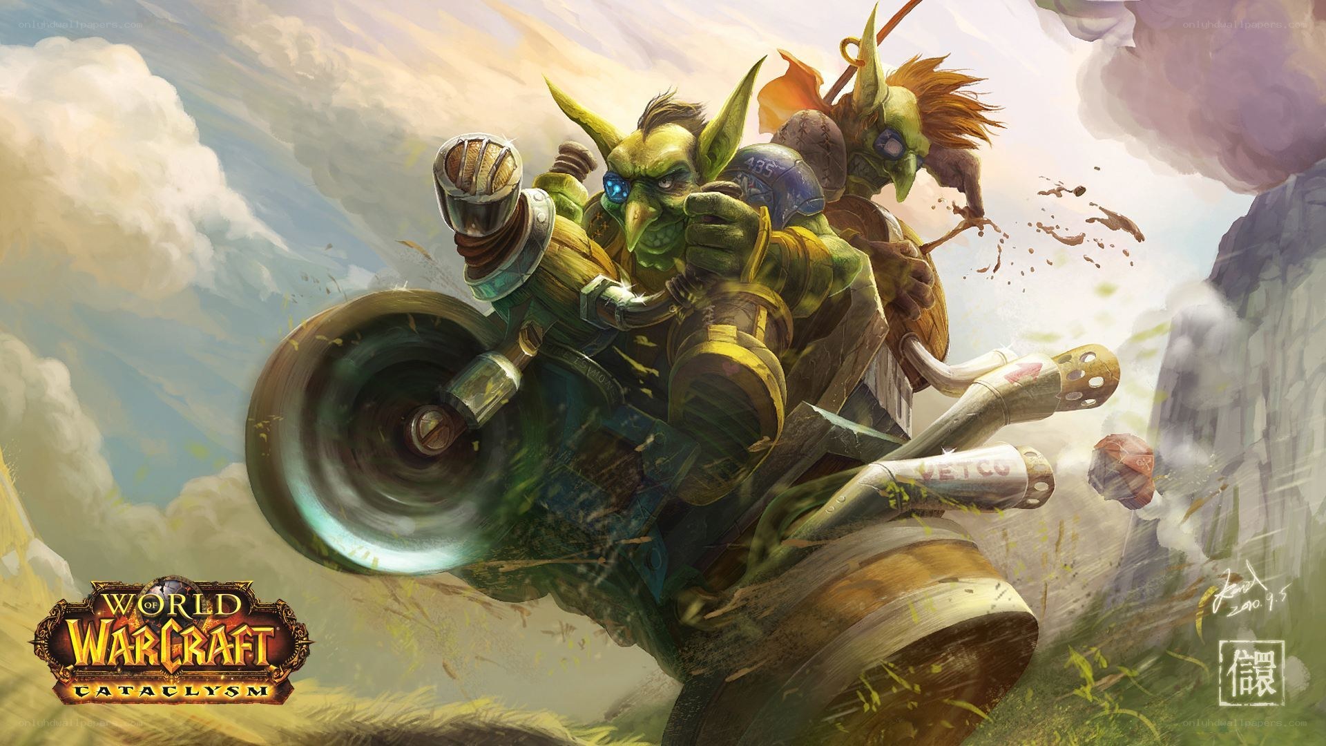 Goblin on a motorcycle