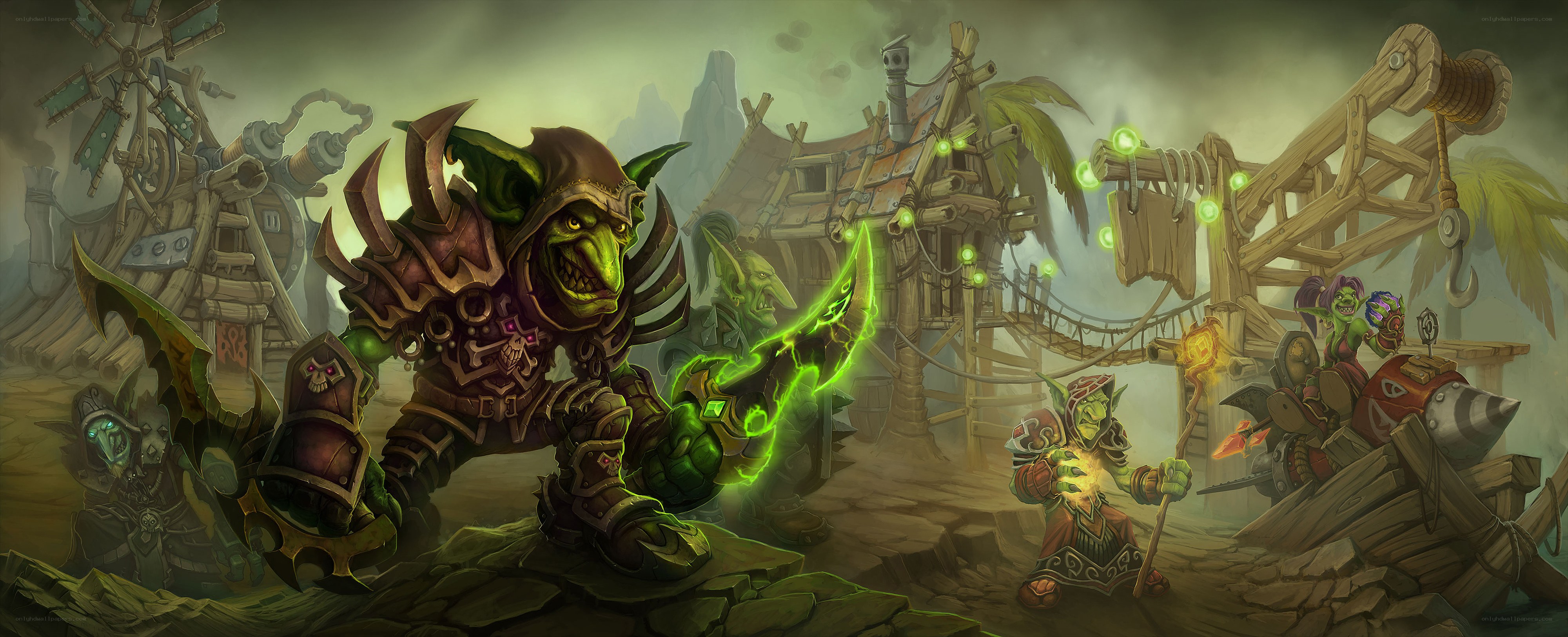 Goblin pirates in a swamp