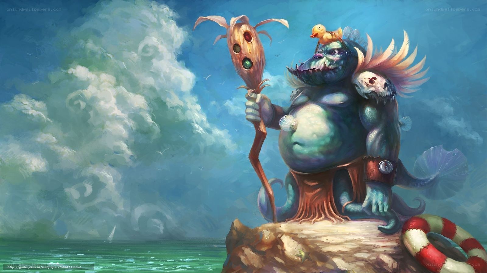 Goblin shaman on a rock