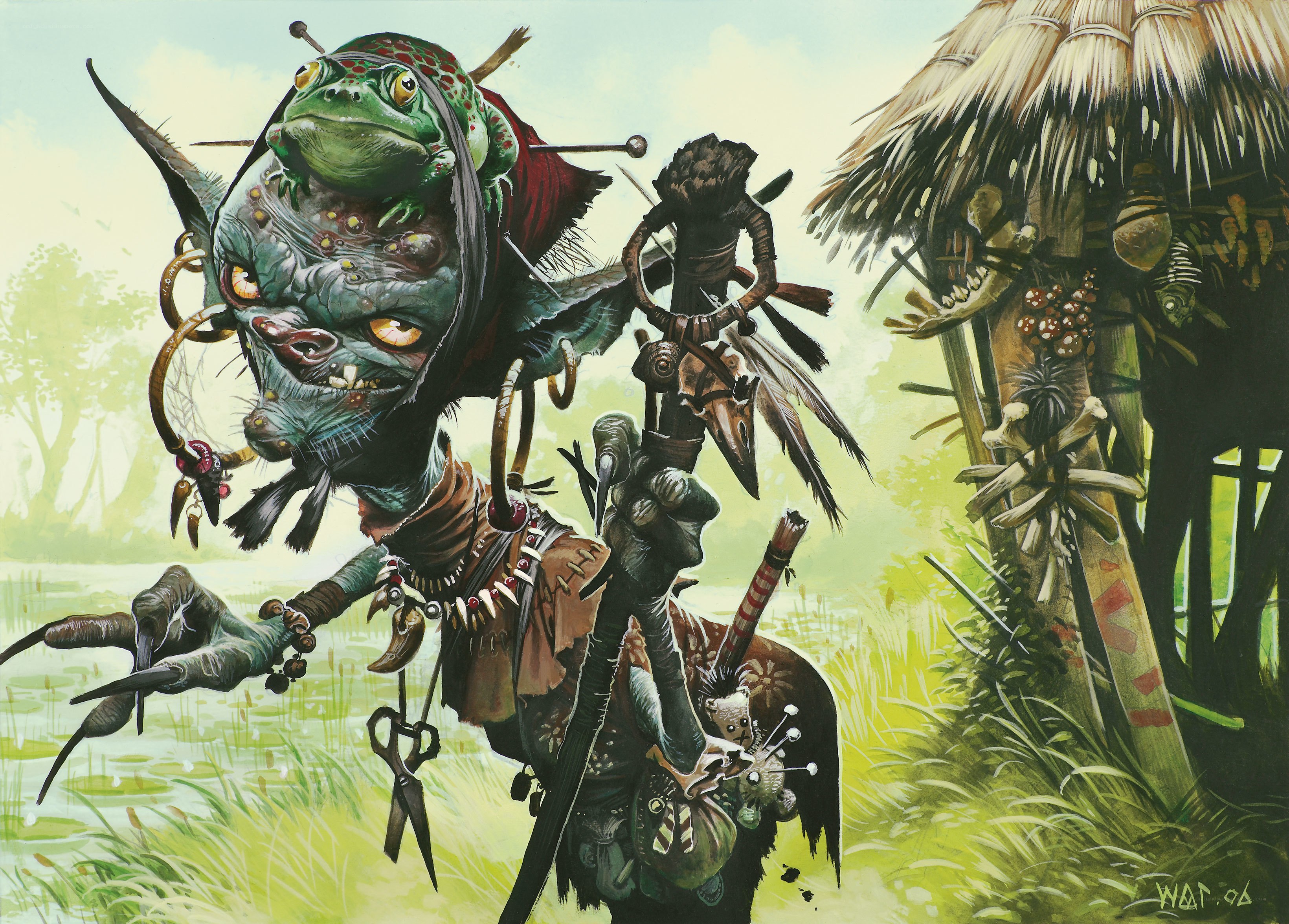 Goblin shaman with frog totem