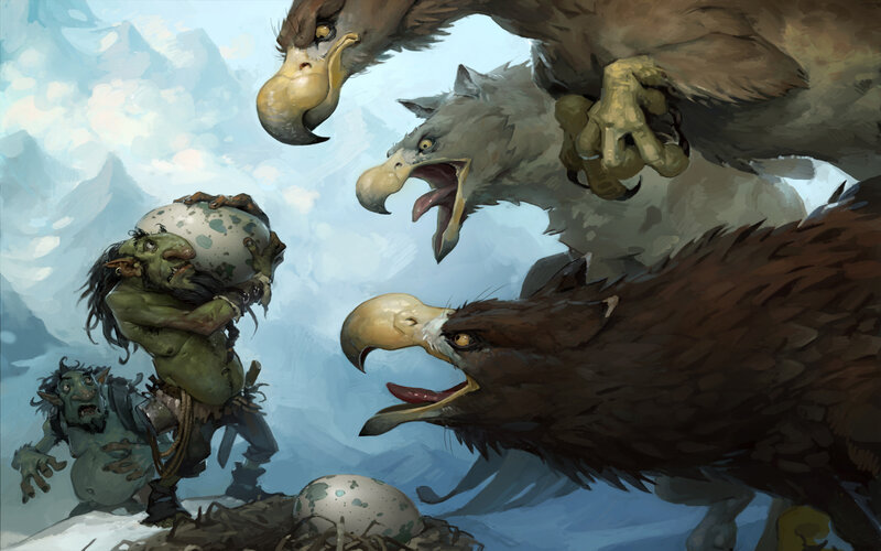 Goblin Stealing Eggs