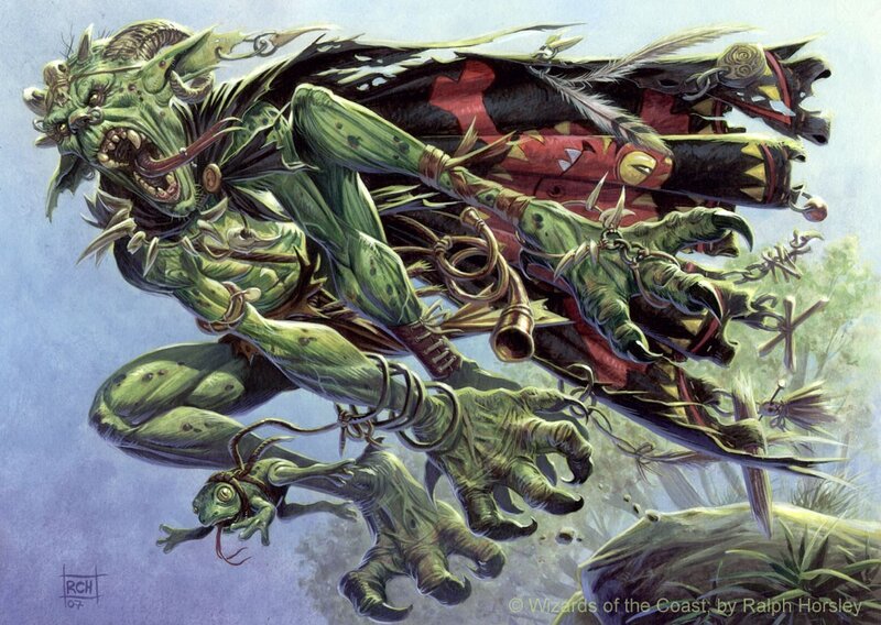 Goblin warrior in battle