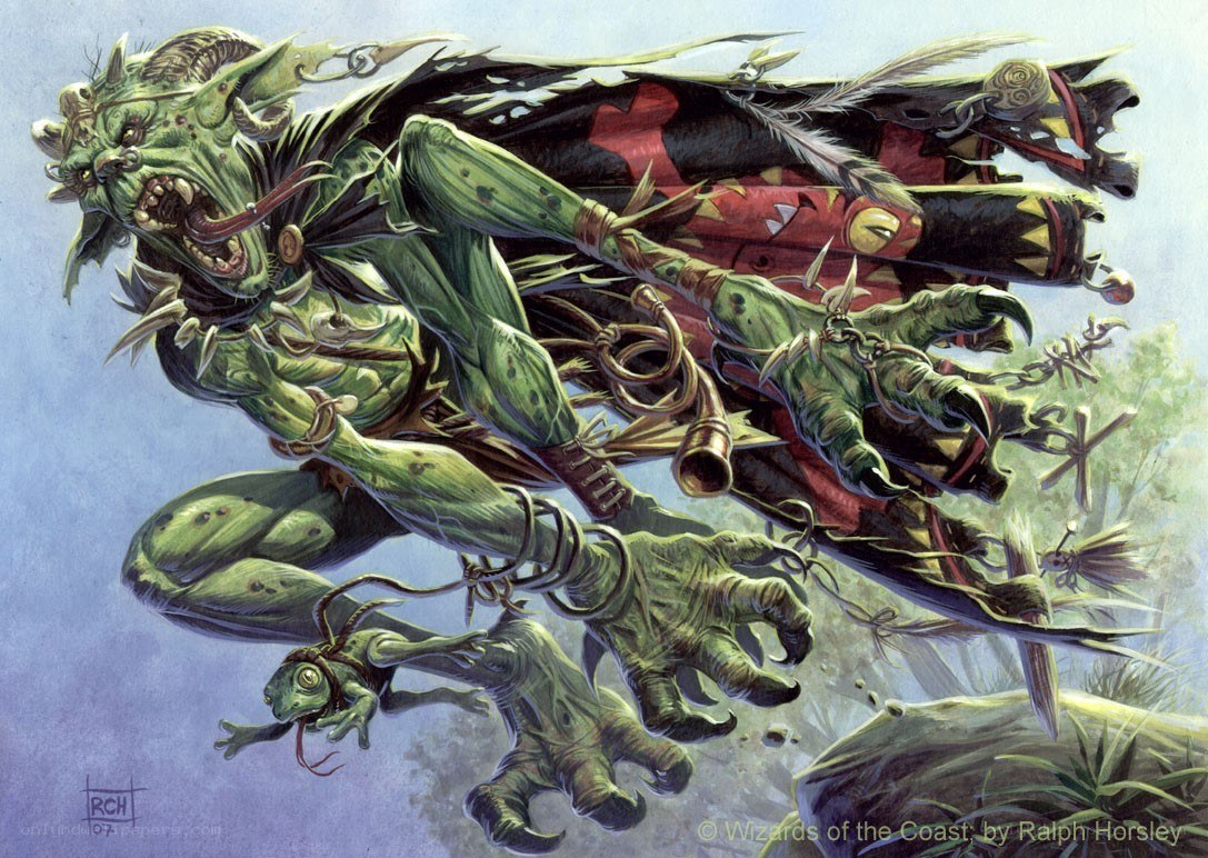 Goblin warrior in battle