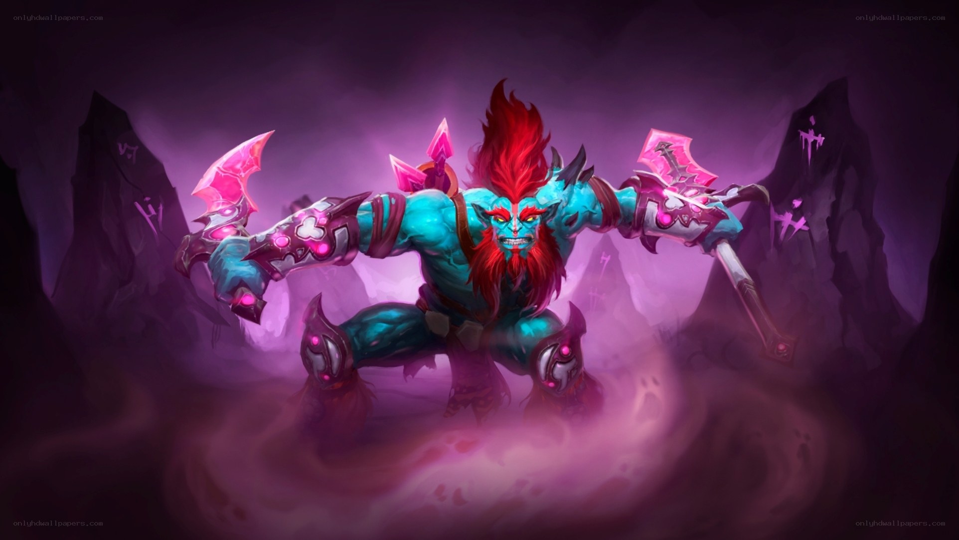 Goblin warrior with dual axes