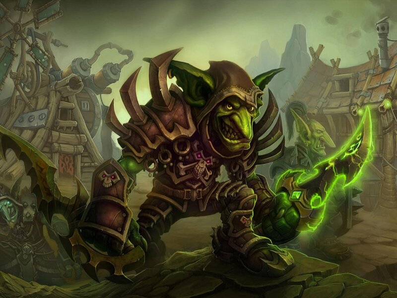 Goblin warrior with glowing blade