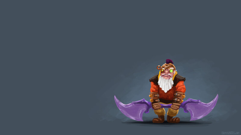 goblin warrior with purple axe