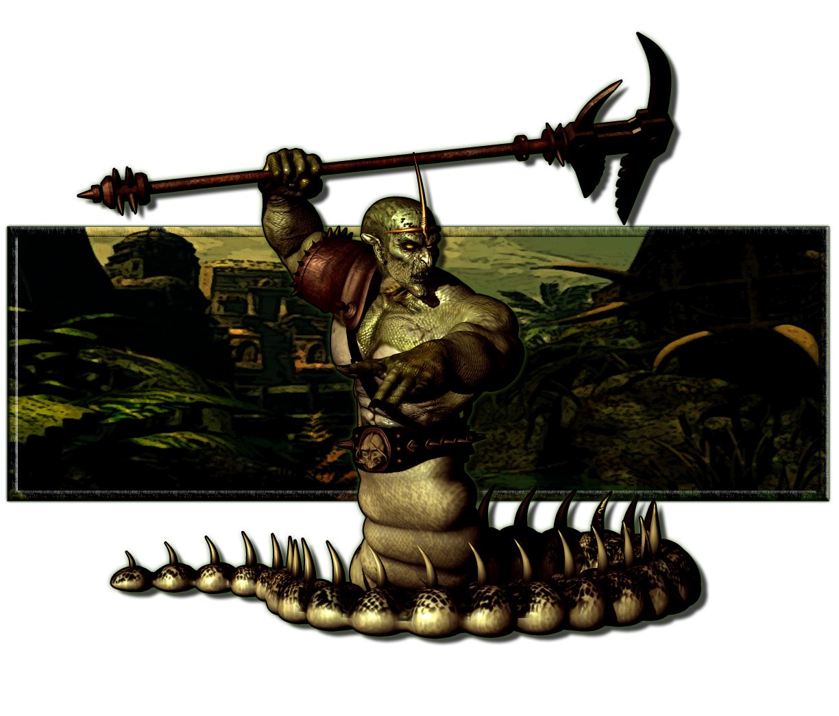 goblin warrior with spiked club