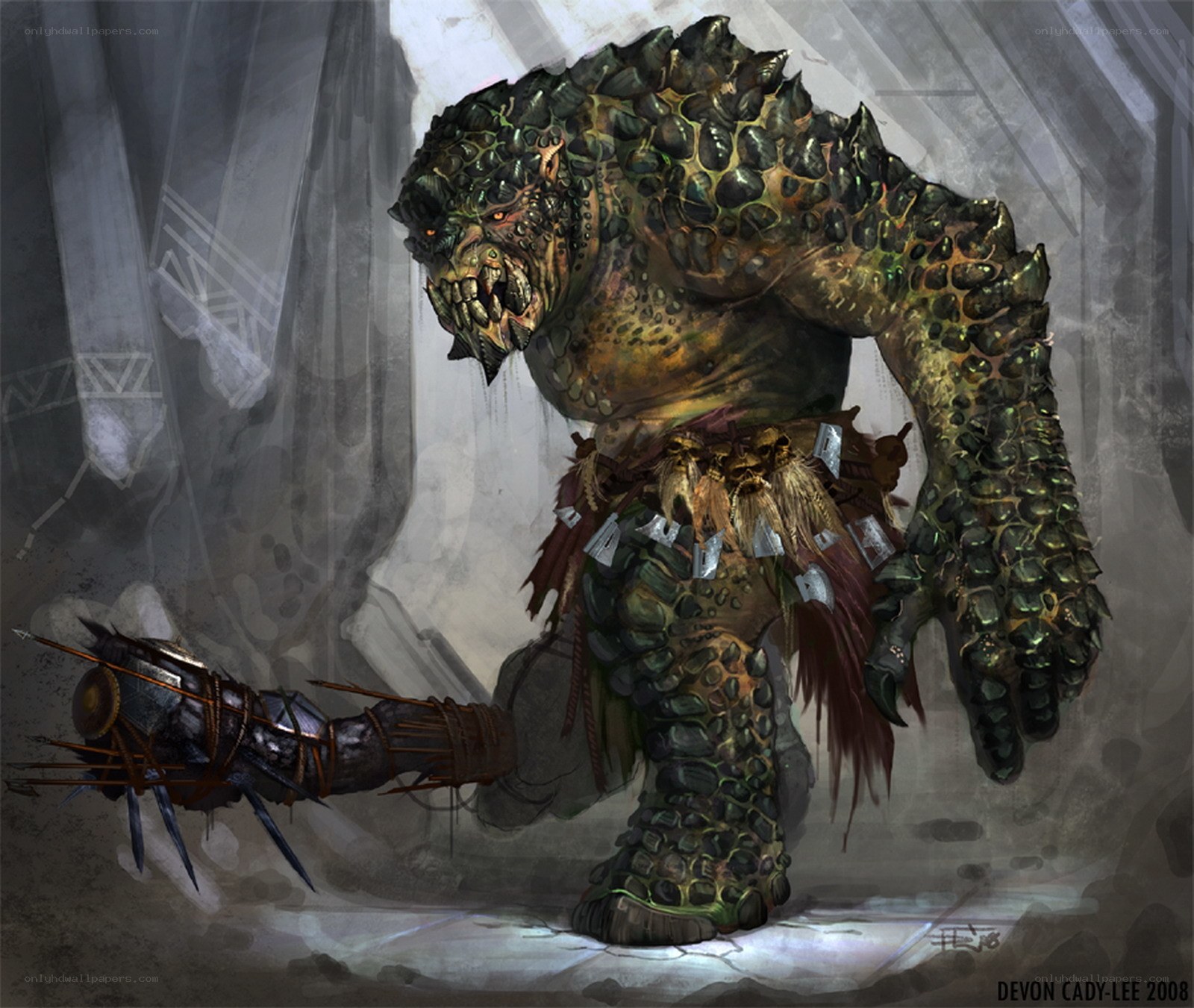 goblin warrior with spiked club