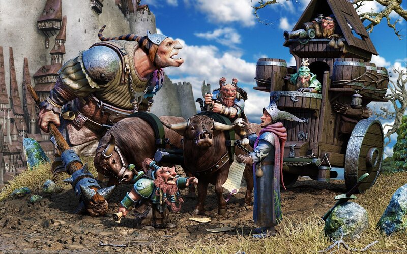 Goblin Warriors in Battle — Brown
