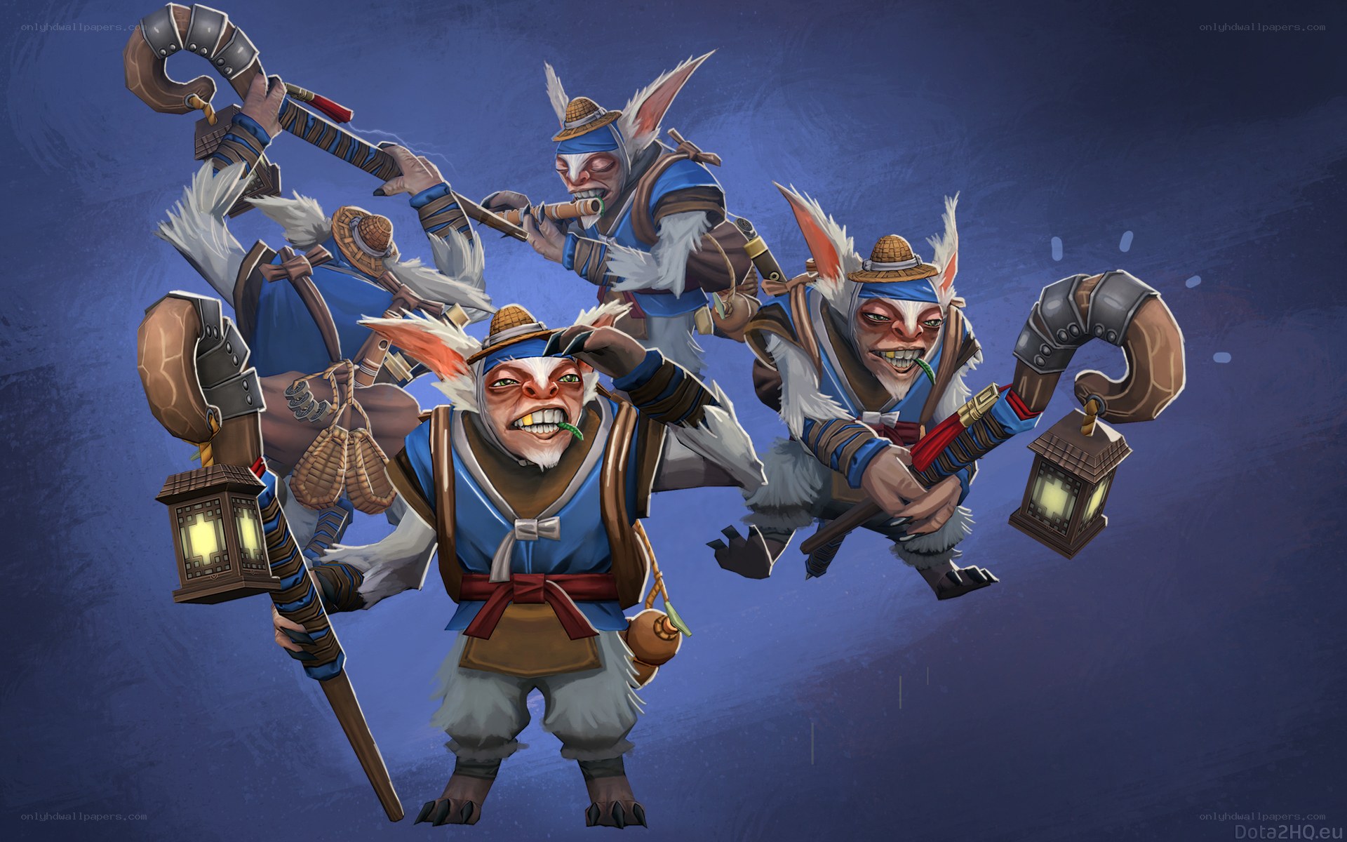 goblin warriors in blue