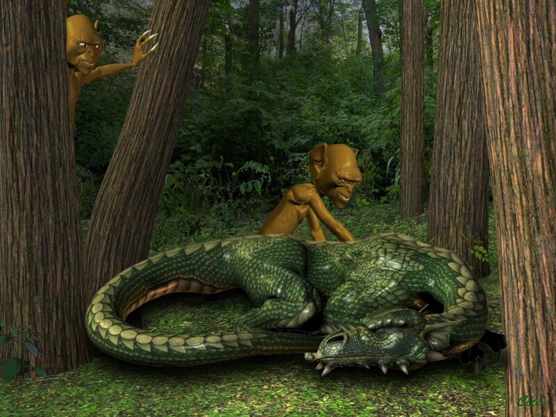 Goblin with Dragon