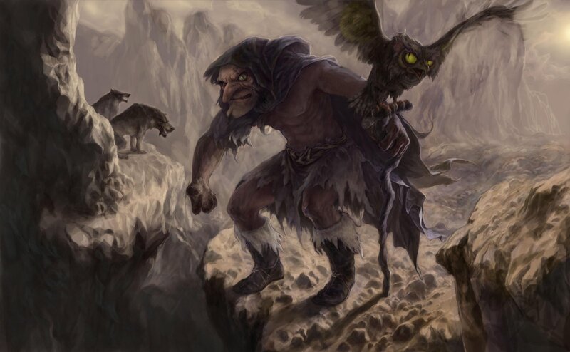 Goblin with Owl