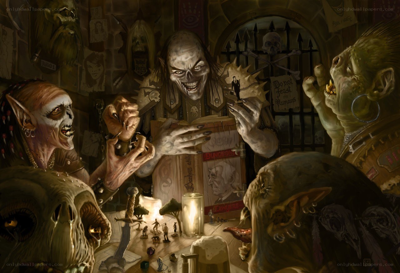 Goblins playing a tabletop game