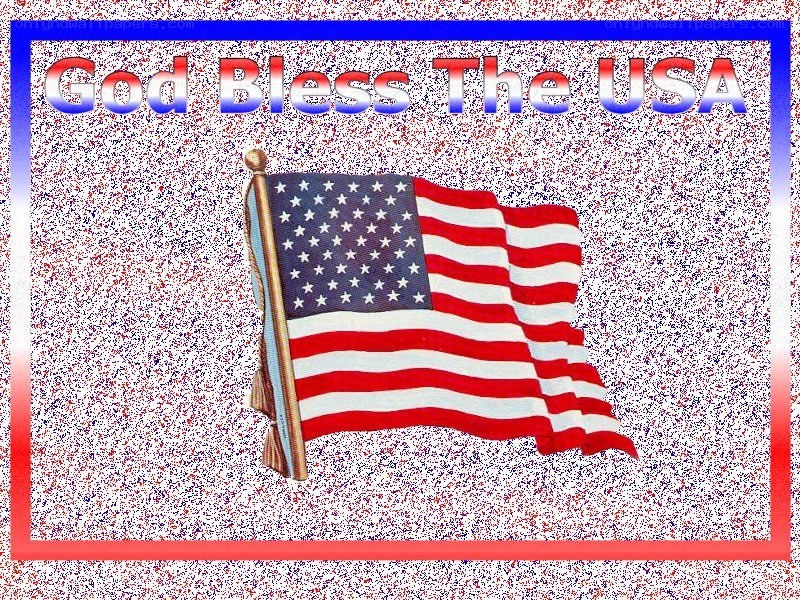 God Bless The USA flag