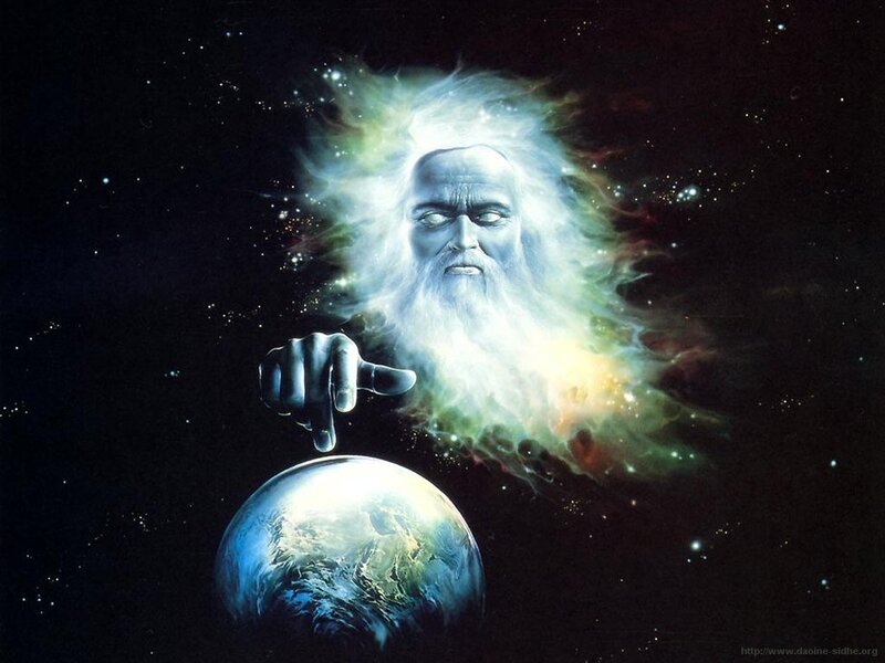 God creating Earth