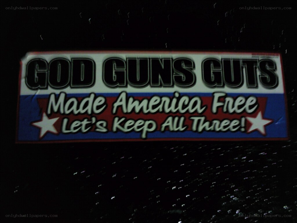 God Guns Guts bumper sticker