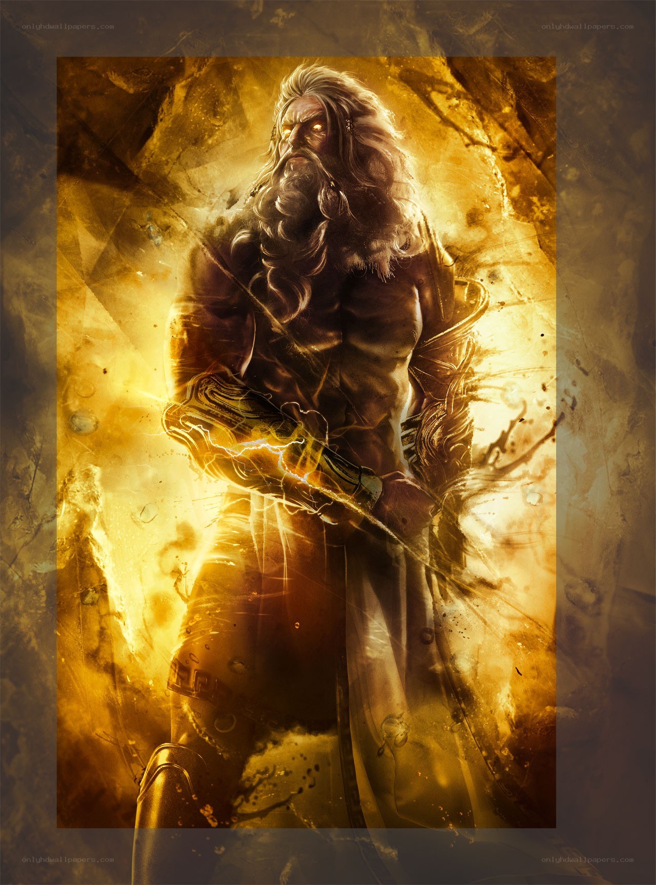 god of thunder with lightning