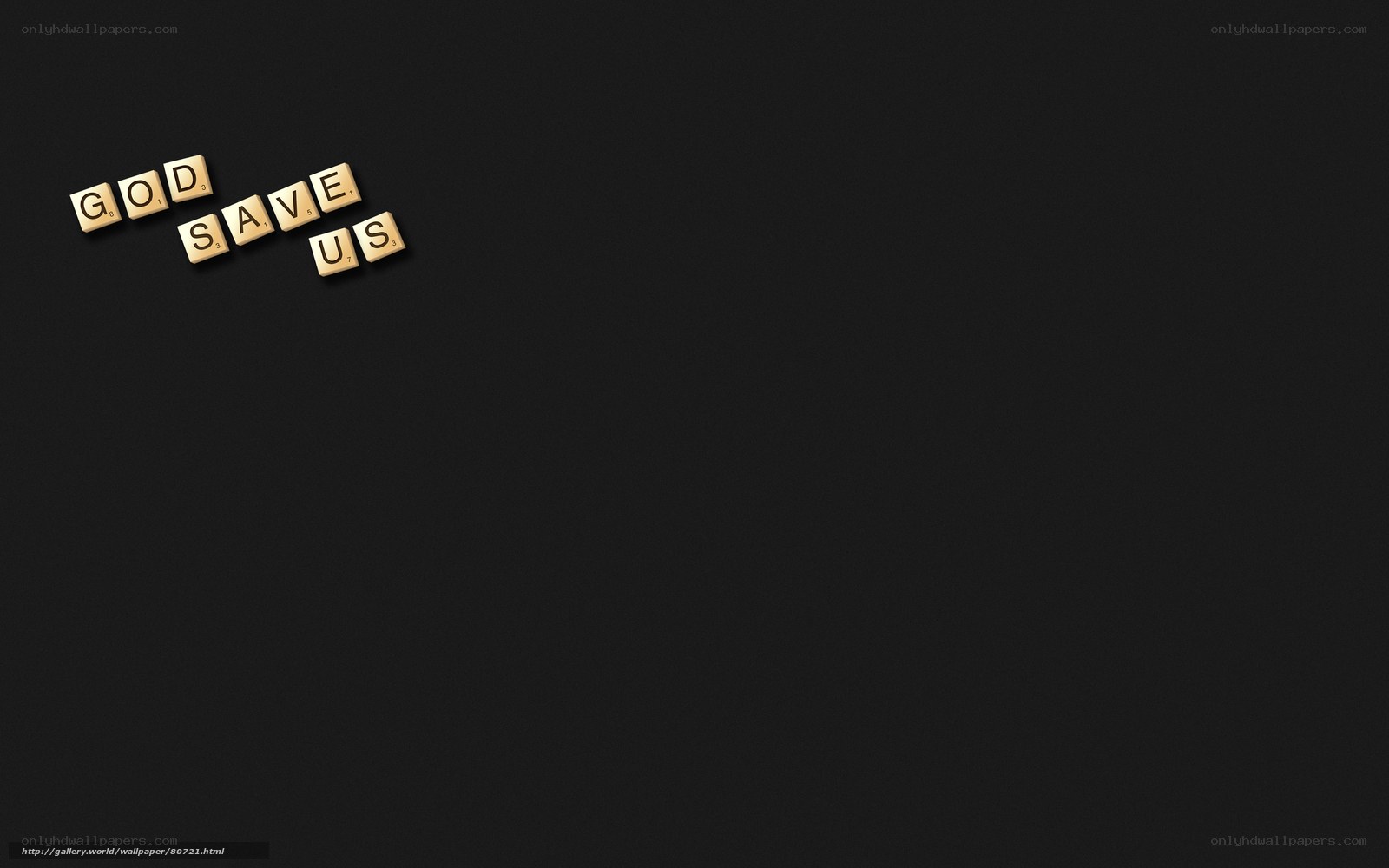 God Save Us Scrabble Tiles