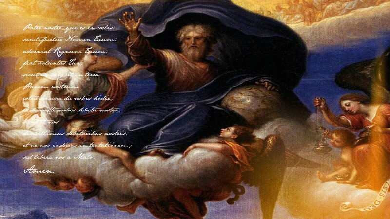 God with Angels and Clouds