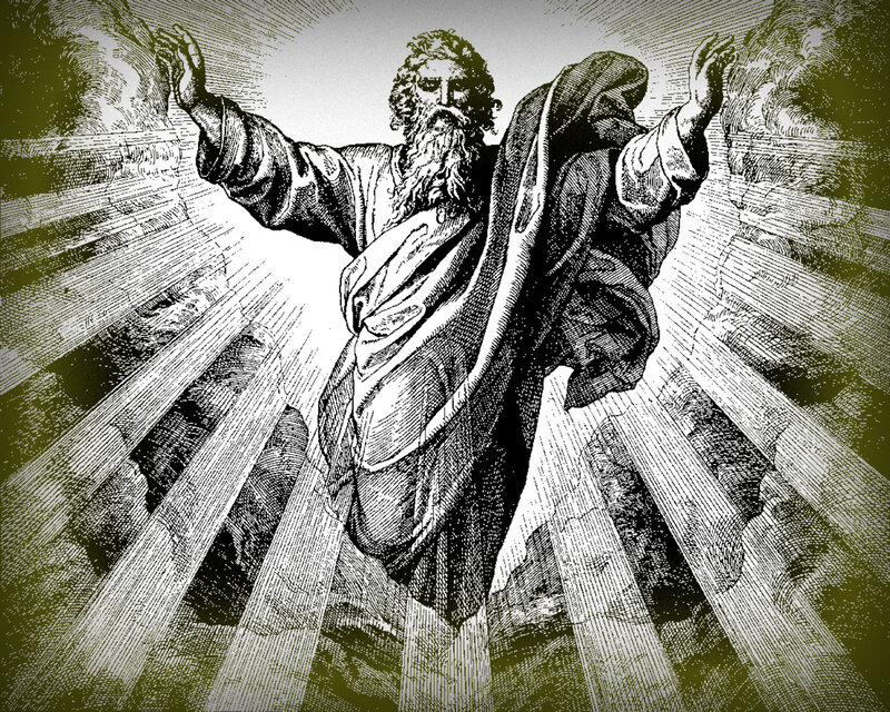 God with outstretched arms