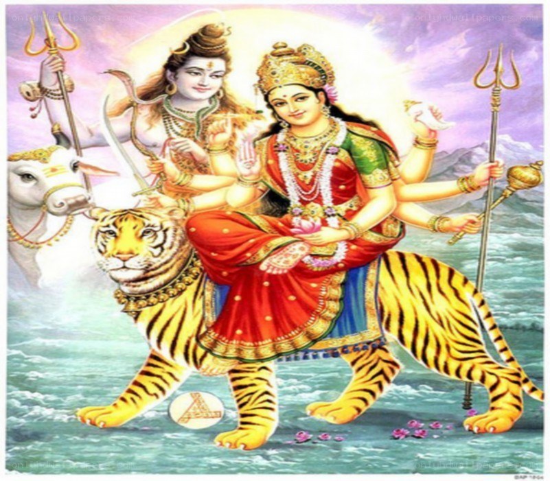 Goddess Durga on a tiger